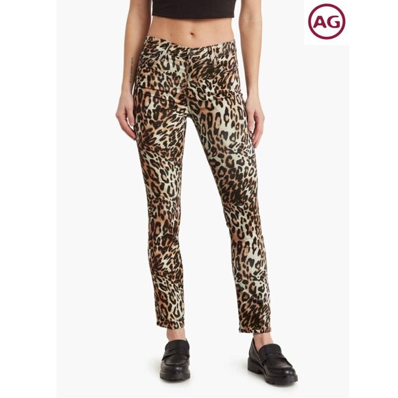 New Adriano Goldchmied The Mari High Rise Straight Leopard Jean P1166 - Picture 1 of 11